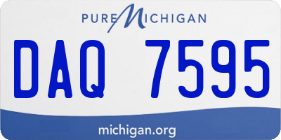 MI license plate DAQ7595