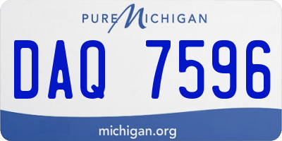 MI license plate DAQ7596