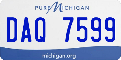 MI license plate DAQ7599