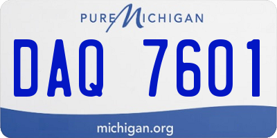 MI license plate DAQ7601