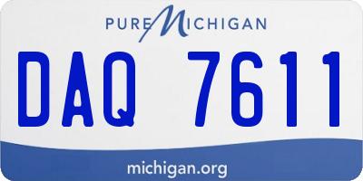 MI license plate DAQ7611