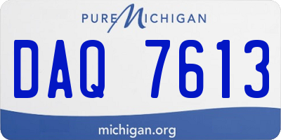 MI license plate DAQ7613