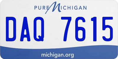 MI license plate DAQ7615