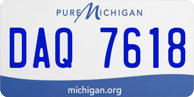 MI license plate DAQ7618