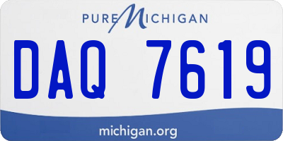 MI license plate DAQ7619
