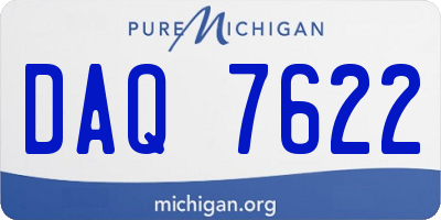 MI license plate DAQ7622