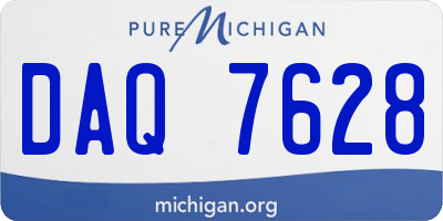 MI license plate DAQ7628