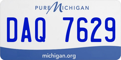 MI license plate DAQ7629
