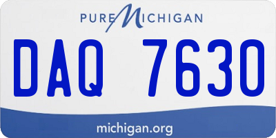 MI license plate DAQ7630