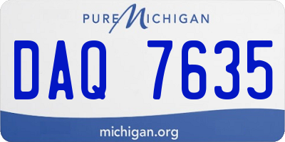 MI license plate DAQ7635