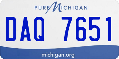 MI license plate DAQ7651