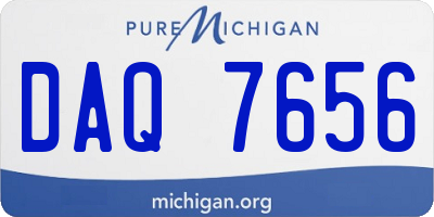 MI license plate DAQ7656