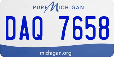MI license plate DAQ7658
