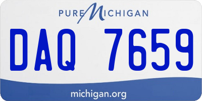 MI license plate DAQ7659