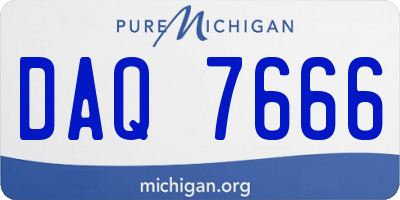 MI license plate DAQ7666