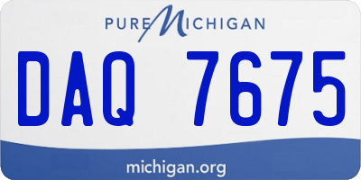 MI license plate DAQ7675