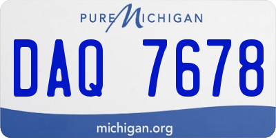 MI license plate DAQ7678