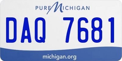 MI license plate DAQ7681