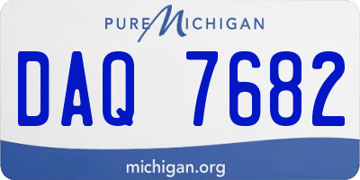 MI license plate DAQ7682