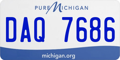 MI license plate DAQ7686