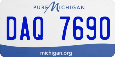 MI license plate DAQ7690
