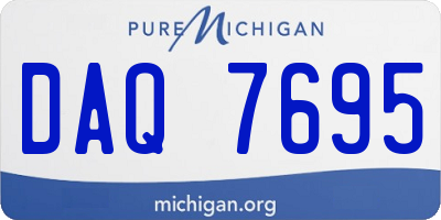 MI license plate DAQ7695