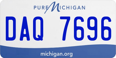 MI license plate DAQ7696