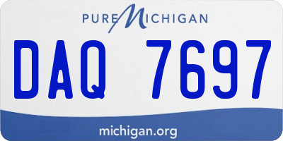 MI license plate DAQ7697