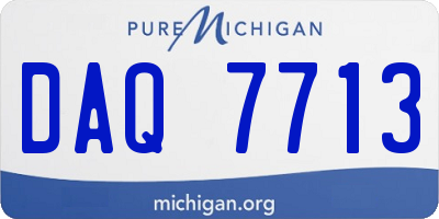 MI license plate DAQ7713