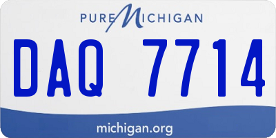 MI license plate DAQ7714