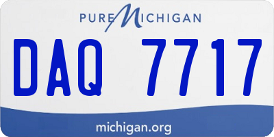 MI license plate DAQ7717