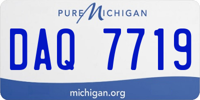 MI license plate DAQ7719