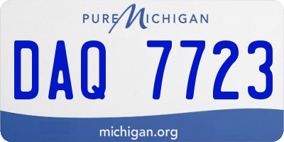 MI license plate DAQ7723