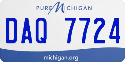 MI license plate DAQ7724