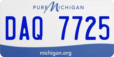 MI license plate DAQ7725