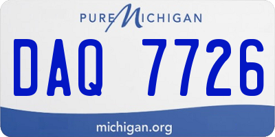 MI license plate DAQ7726