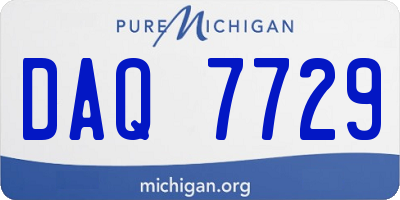 MI license plate DAQ7729