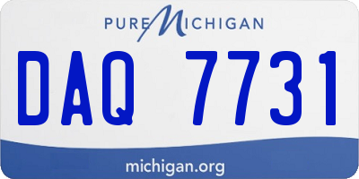 MI license plate DAQ7731