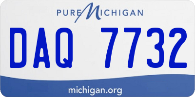 MI license plate DAQ7732