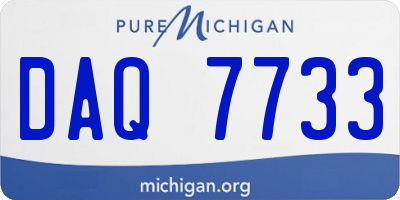 MI license plate DAQ7733