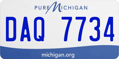 MI license plate DAQ7734