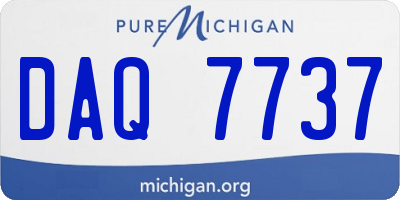 MI license plate DAQ7737