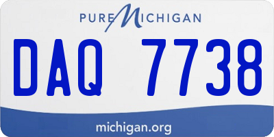 MI license plate DAQ7738