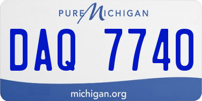MI license plate DAQ7740