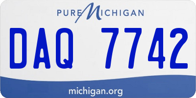 MI license plate DAQ7742