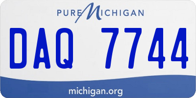 MI license plate DAQ7744