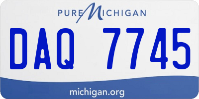 MI license plate DAQ7745