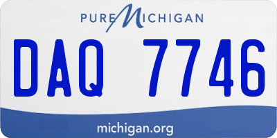 MI license plate DAQ7746