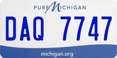 MI license plate DAQ7747