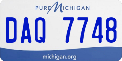 MI license plate DAQ7748